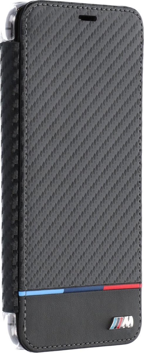 BMW hoesje iPhone XS Max - Book Case - Smooth Leather - Tricolor Stripe