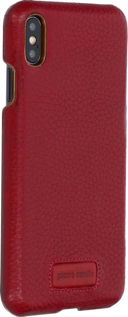 Rood hoesje van Pierre Cardin - Backcover - Stijlvol - Leer - voor iPhone Xs Max - Luxe cover