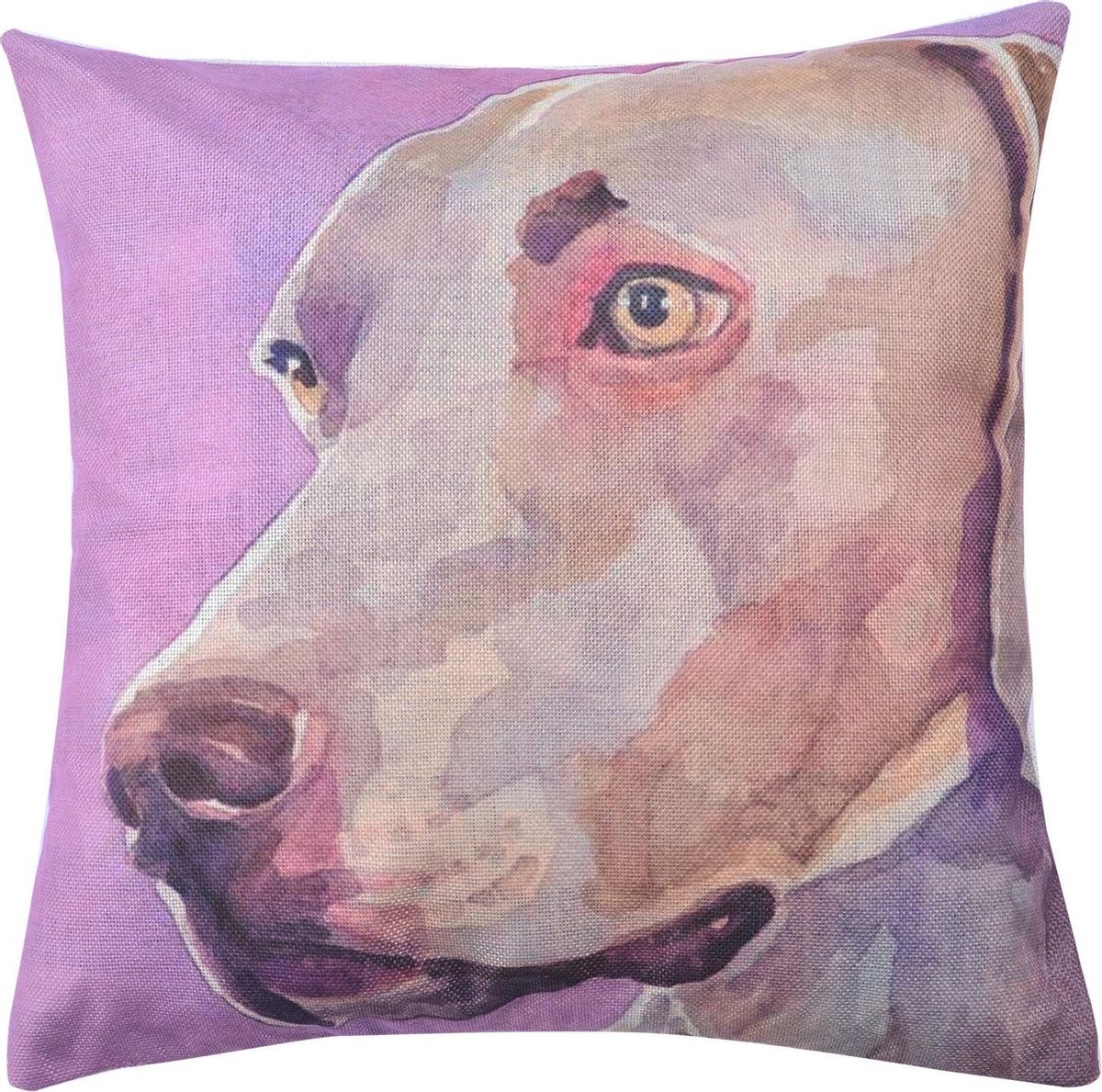 Clayre & Eef Kussenhoes 43x43 cm Bruin Paars Polyester Hond