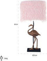 Tafellamp flamingo roze brons metaal (r-000SP39298)