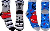Disney Cars - Anti slip sokken - Blauw / Grijs - Maat 31-34