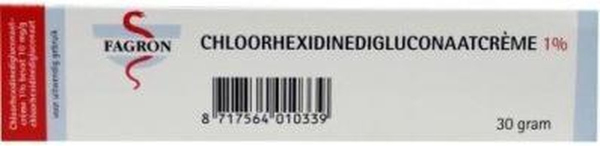 Chloorhexidine 1% Creme Digluconate - 30G Fagron desinfectiemiddel