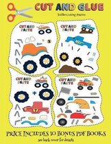 Toddler Cutting Practice (Cut and Glue - Monster Trucks)