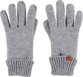 Lichtgrijze gebreide handschoenen voor kinderen - One size - Warme fleece voering handschoenen voor jongens/meisjes
