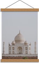 Schoolplaat – Agra Taj Mahal - India - 30x40cm Foto op Textielposter (Wanddecoratie op Schoolplaat)