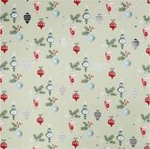 Inpakpapier. Kerstballen. B: 70 cm. 80 gr. 2 m/ 1 rol