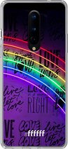 OnePlus 8 Hoesje Transparant TPU Case - Love is Love #ffffff