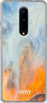 OnePlus 8 Hoesje Transparant TPU Case - Fire Against Water #ffffff