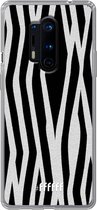 OnePlus 8 Pro Hoesje Transparant TPU Case - Zebra Print #ffffff