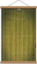 Schoolplaat – Voetbalveld Bovenaanzicht - 40x60cm Foto op Textielposter (Wanddecoratie op Schoolplaat)