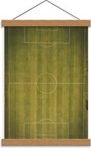 Schoolplaat – Voetbalveld Bovenaanzicht - 30x40cm Foto op Textielposter (Wanddecoratie op Schoolplaat)