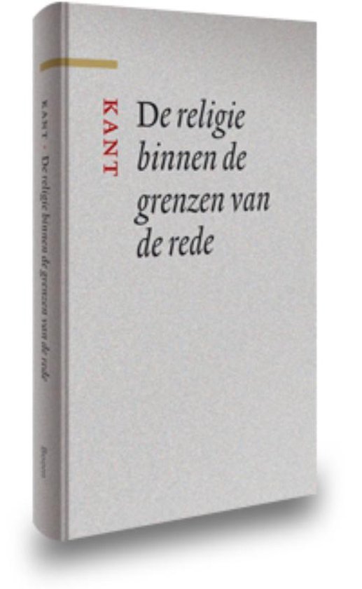 Cover van het boek 'De religie binnen de grenzen van de rede'