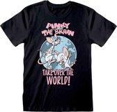 Animaniacs - Take Over The World  Unisex T-Shirt Zwart