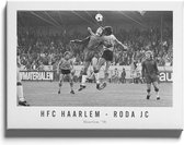 Walljar - HFC Haarlem - Roda JC '78 - Zwart wit poster met lijst