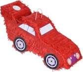 Set van 2 Pinata rood en blauw 48 cm - Kinderen - Zelf te vullen - 2 raceauto's - XXL