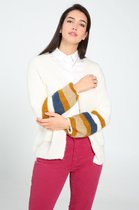 Cassis Dames Cassis - Cardigan met strepen - Trui - Maat L/XL