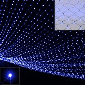 Rideau lumineux, filet lumineux, secteur, lumières de Noël, 200 x 150 cm, 160 LED net, bleu