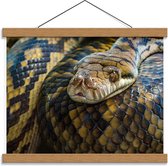 Schoolplaat – Slangenhoofd - 40x30cm Foto op Textielposter (Wanddecoratie op Schoolplaat)