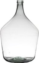 Transparante luxe grote stijlvolle flessen vaas/vazen van glas 50 x 34 cm - Bloemen/takken vaas voor binnen gebruik