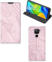 Flip Case Xiaomi Redmi Note 9 Smart Cover Marble Pink