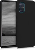 kwmobile telefoonhoesje geschikt voor Samsung Galaxy A51 - Hoesje voor smartphone - Back cover in mat zwart