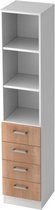 Wandkast - Wit/Walnoot - 40,6 x 42 x 200,4 cm - Signa G 7600 CE