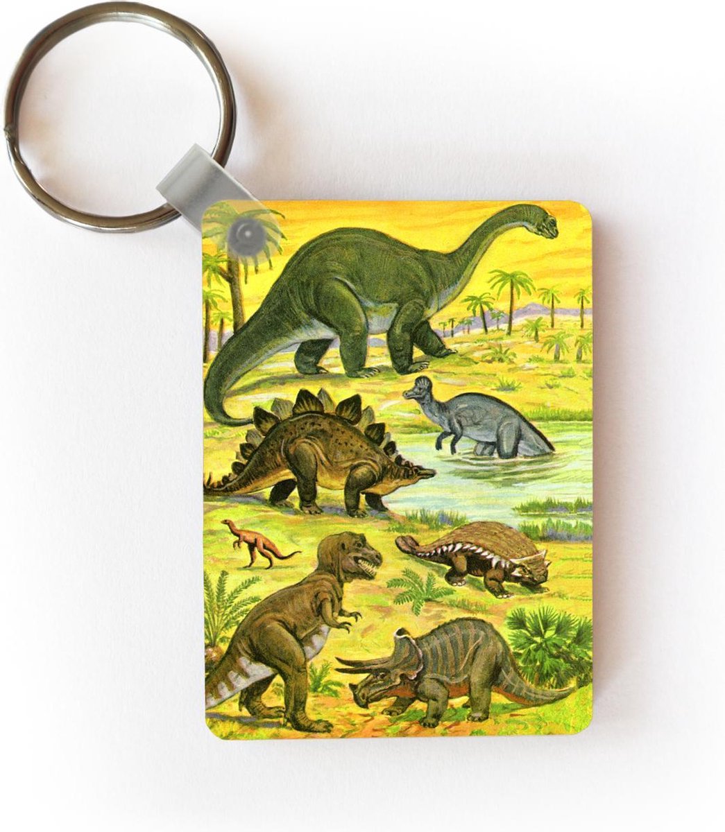 Sleutelhanger - Dinosaurus - Potlood - Tekening - Kinderen - Jongens - Baby - Kids - Uitdeelcadeautjes - Plastic