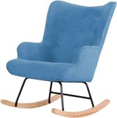 Sortio Home - Schommelstoel Rocking - Licht blauw - Stof