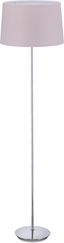 Relaxdays staande lamp woonkamer - vloerlamp met lampenkap - E27 fitting -  148.5 cm... | bol.com