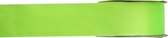 1x Hobby/decoratie lime groen satijnen sierlinten 1,5 cm/15 mm x 25 meter - Cadeaulint satijnlint/ribbon - Striklint linten