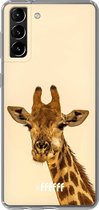 6F hoesje - geschikt voor Samsung Galaxy S21 -  Transparant TPU Case - Giraffe #ffffff