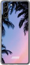 6F hoesje - geschikt voor Samsung Galaxy S21 Plus -  Transparant TPU Case - Sunset Palms #ffffff