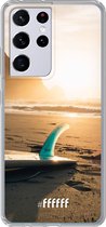6F hoesje - geschikt voor Samsung Galaxy S21 Ultra -  Transparant TPU Case - Sunset Surf #ffffff