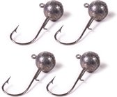 DLT Round Jighead Hook - Loodkop - Haakmaat 4/0 - 14g - Grijs