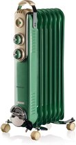 Ariete Elektrische Kachel - Retro Verwarming - Elektrische Olieradiator - Radiator 7 Vinnen (1500 Watt) - Vintage Groen