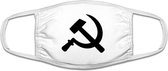 Soviet Unie USSR mondkapje | Rusland | cadeau | gezichtsmasker | bescherming | bedrukt | logo | Wit mondmasker van katoen, uitwasbaar & herbruikbaar. Geschikt voor OV