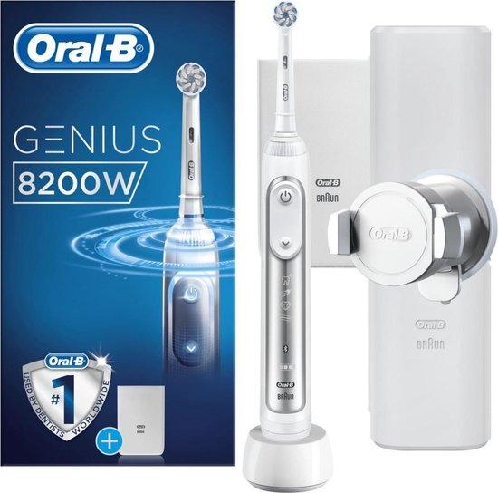 Oral-B Genius 8200W - Zilver Elektrische Tandenborstel - Powered By - 1... |