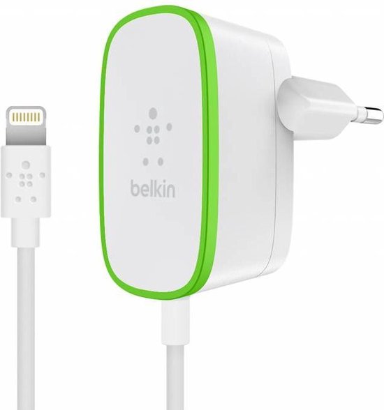 Belkin Boost-Up thuislader met vaste Lightning-kabel - Wit