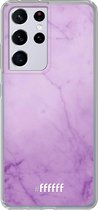 6F hoesje - geschikt voor Samsung Galaxy S21 Ultra -  Transparant TPU Case - Lilac Marble #ffffff