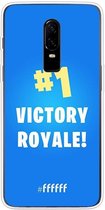 OnePlus 6 Hoesje Transparant TPU Case - Fortnite - Victory Royale #ffffff