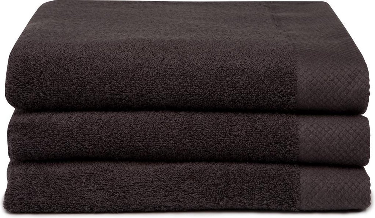 Seahorse Pure badlakens 70x140 cm - Set van 5 - Bruin / Basalt