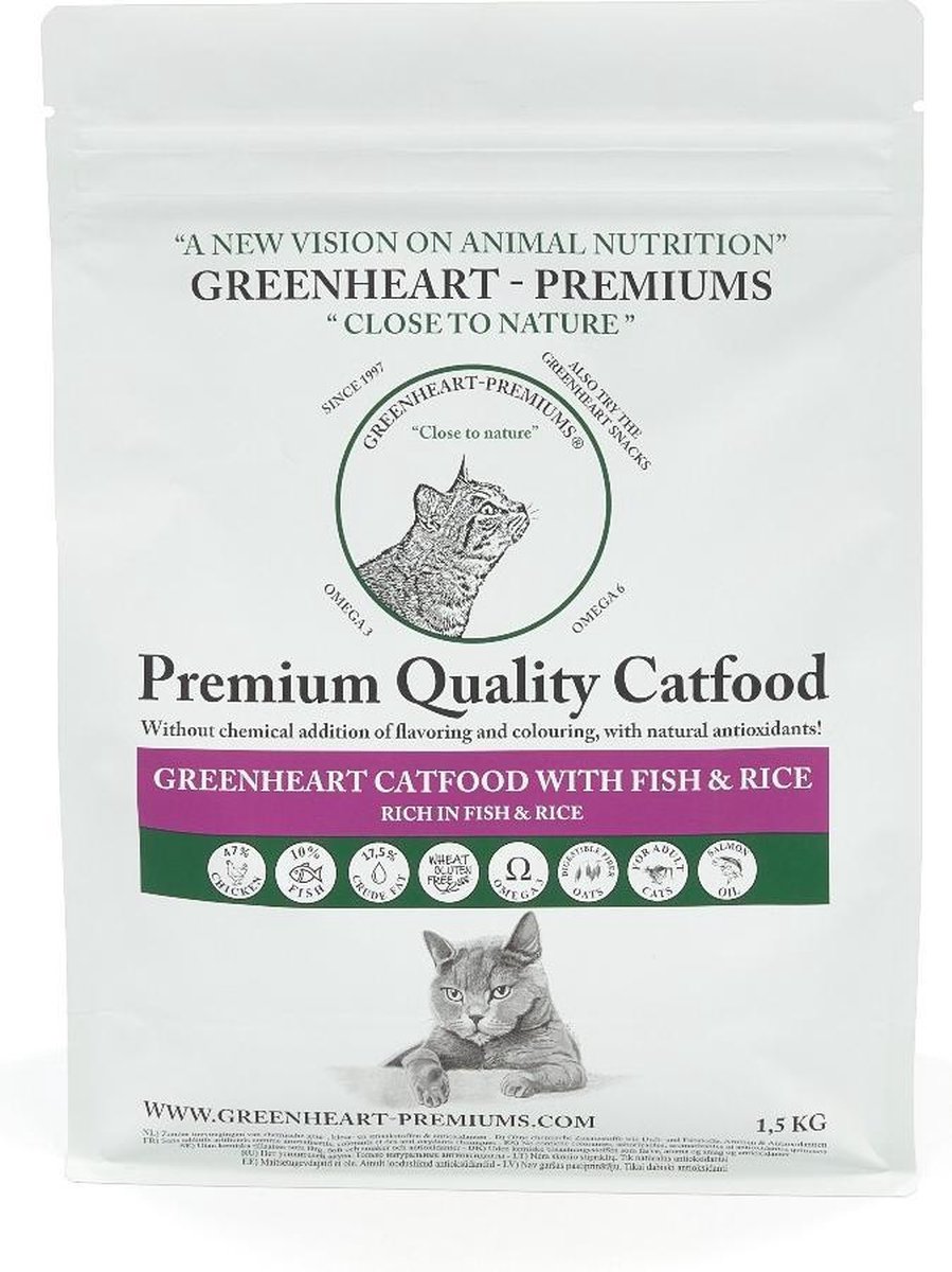 Greenheart kattenvoer Vis 10 kg - Kat - Katten droogvoer
