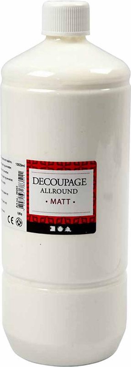 Decoupagelak, matt, 1000 ml/ 1 fles