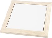 Onderzetter met houten lijst, afm 18,5x18,5x1,16 cm, 1 stuk