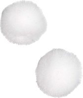 Pom-poms, d 20 mm, wit, 100 stuk/ 1 doos