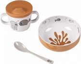 Done By Deer Sea Friends First Meal Dinerset Mustard / Grey