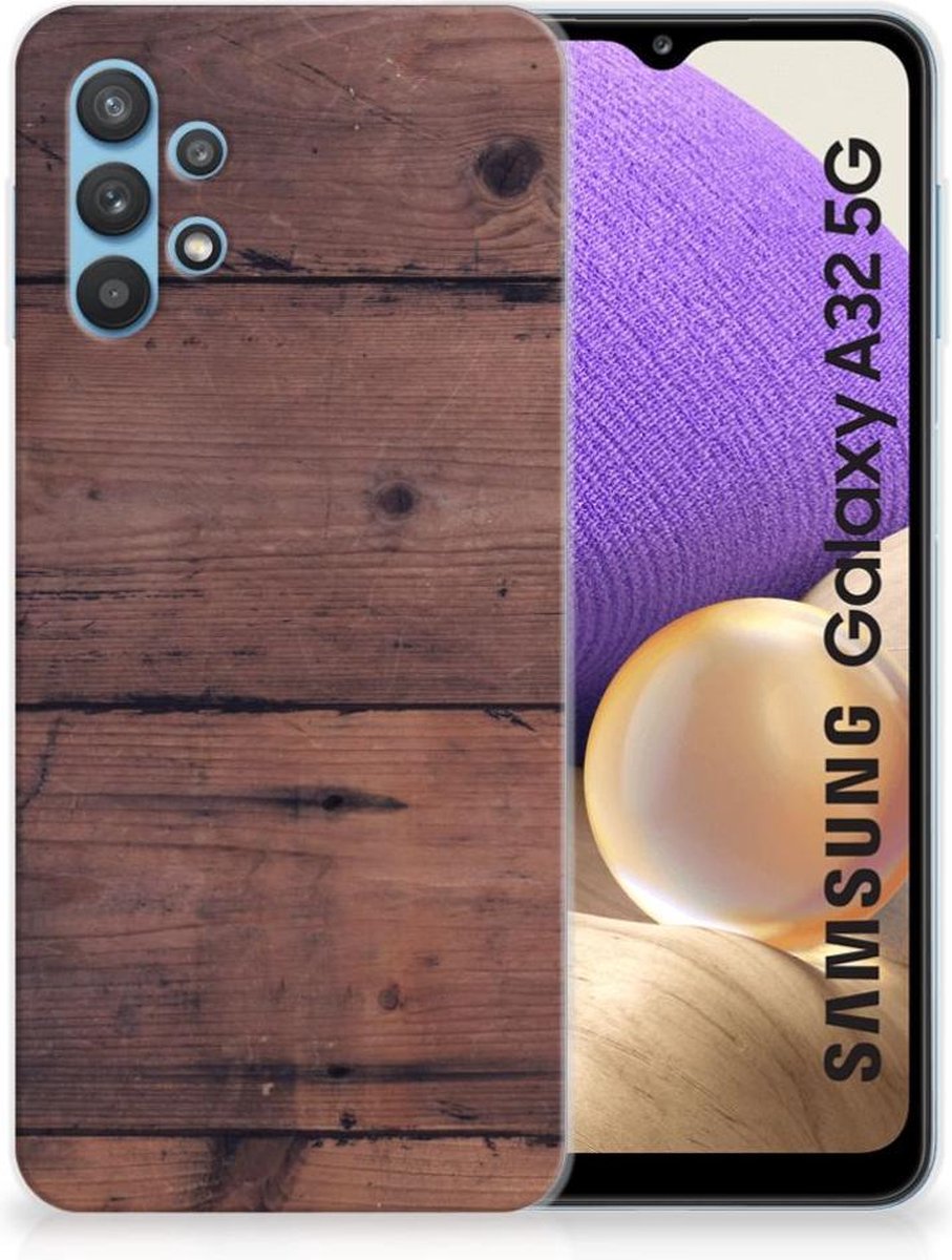 Samsung Galaxy A32 5G Bumper Hoesje Old Wood