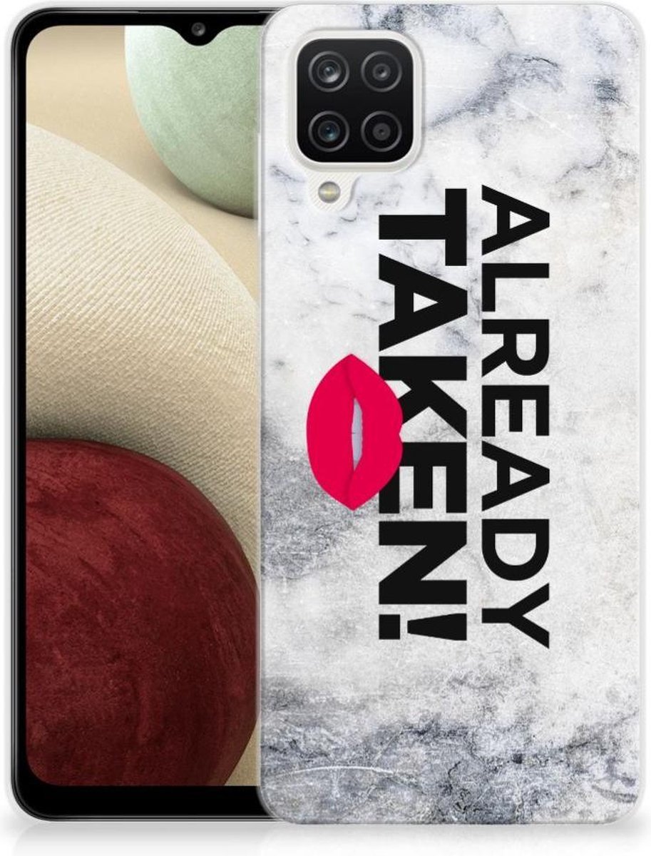 Samsung Galaxy A12 Siliconen hoesje met naam Already Taken White