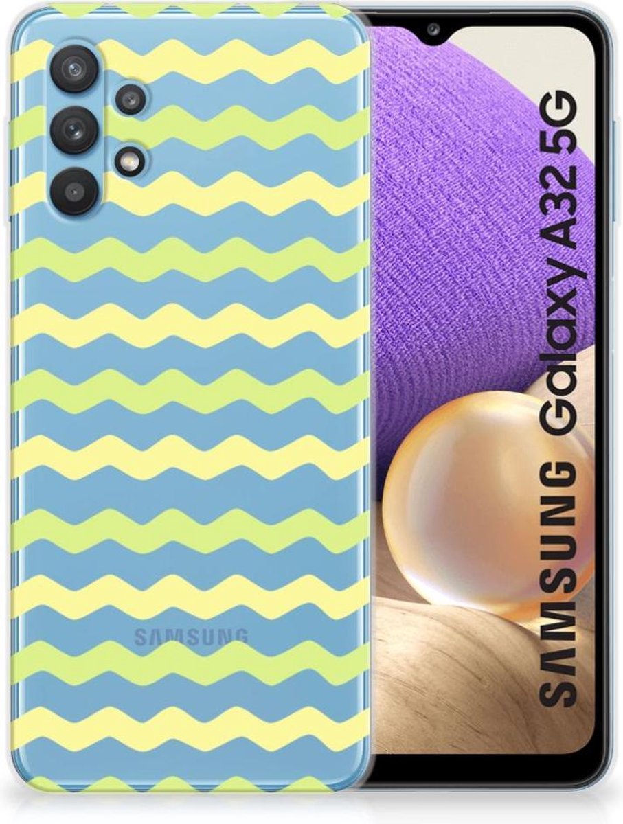 Samsung Galaxy A32 5G TPU bumper Waves Yellow