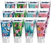 Jordan Kids - Tandpasta 6/12 jaar - Milde Fruitsmaak - 3x50ml - Voordeelverpakking